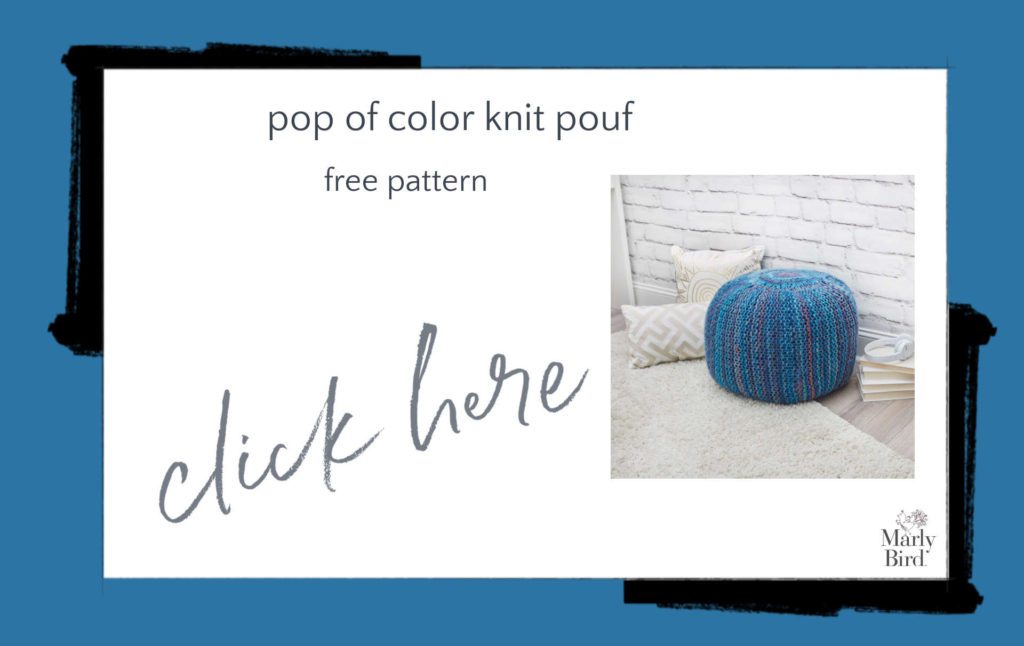 Knit pouf pattern