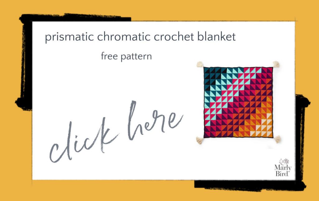 Prismatic Chromatic Crochet Blanket - Free Crochet Pattern. Quilt-inspired knit and crochet projects. Marly Bird