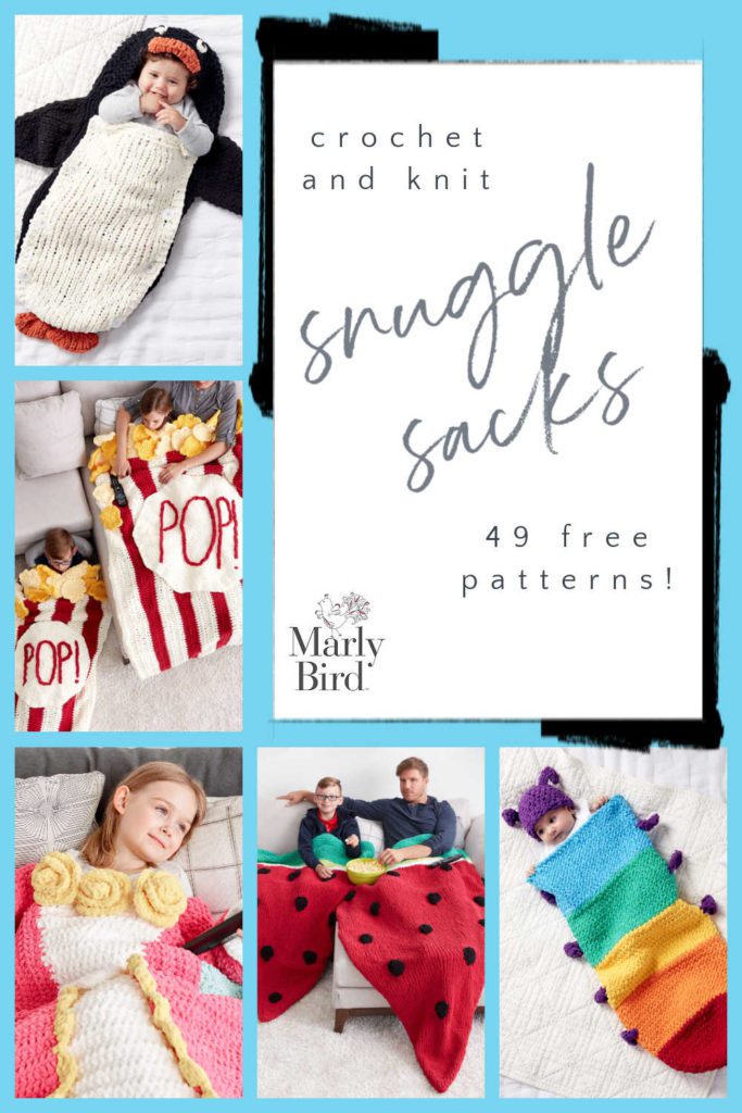 Free patterns for snuggle sacks for kids and adults