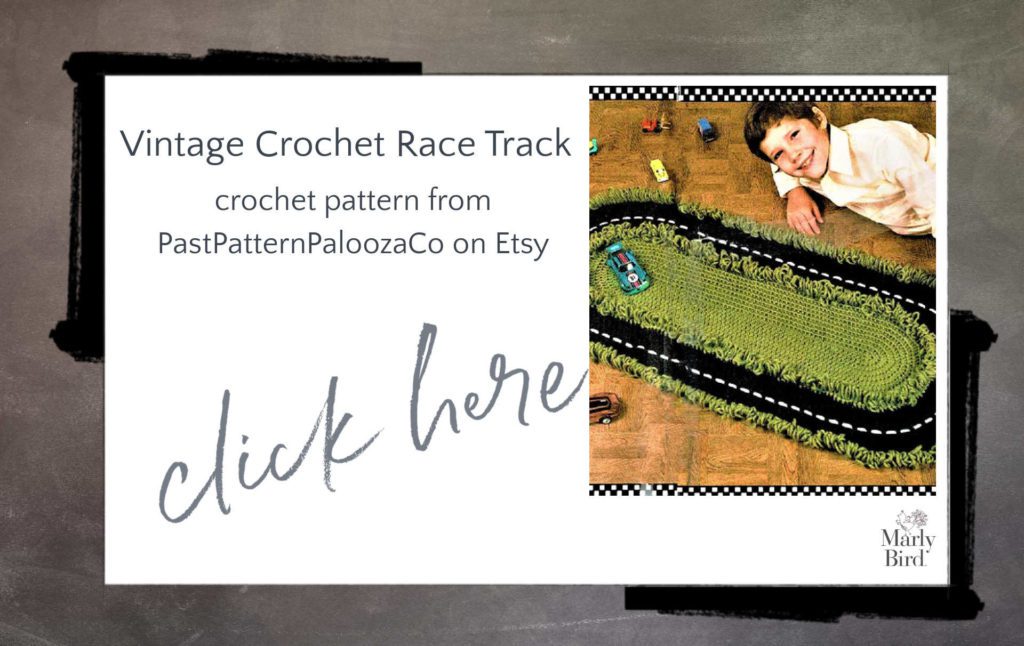 vintage crochet race track rug pattern