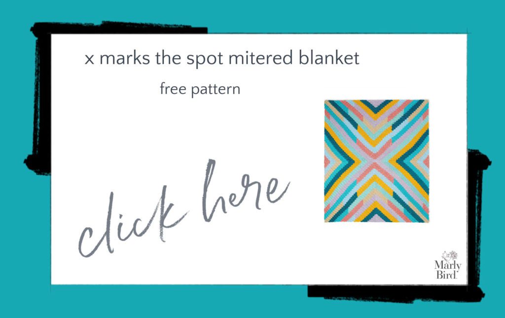 X Marks the Spot Mitered Crochet Blanket Free Crochet Pattern
