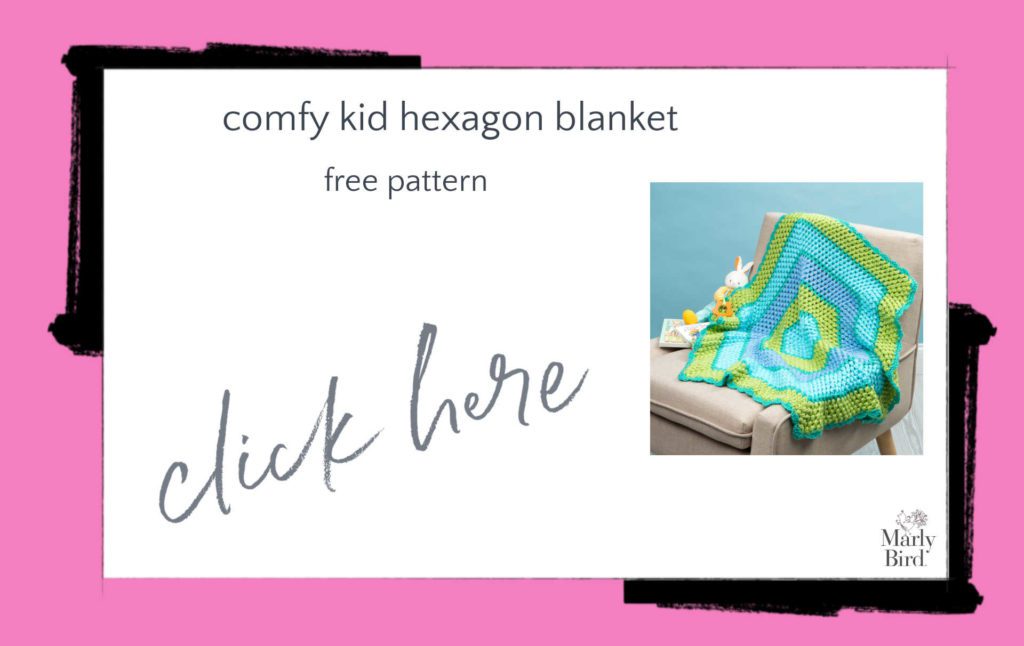 Comfy Kid Hexagon Blanket Free Crochet Pattern