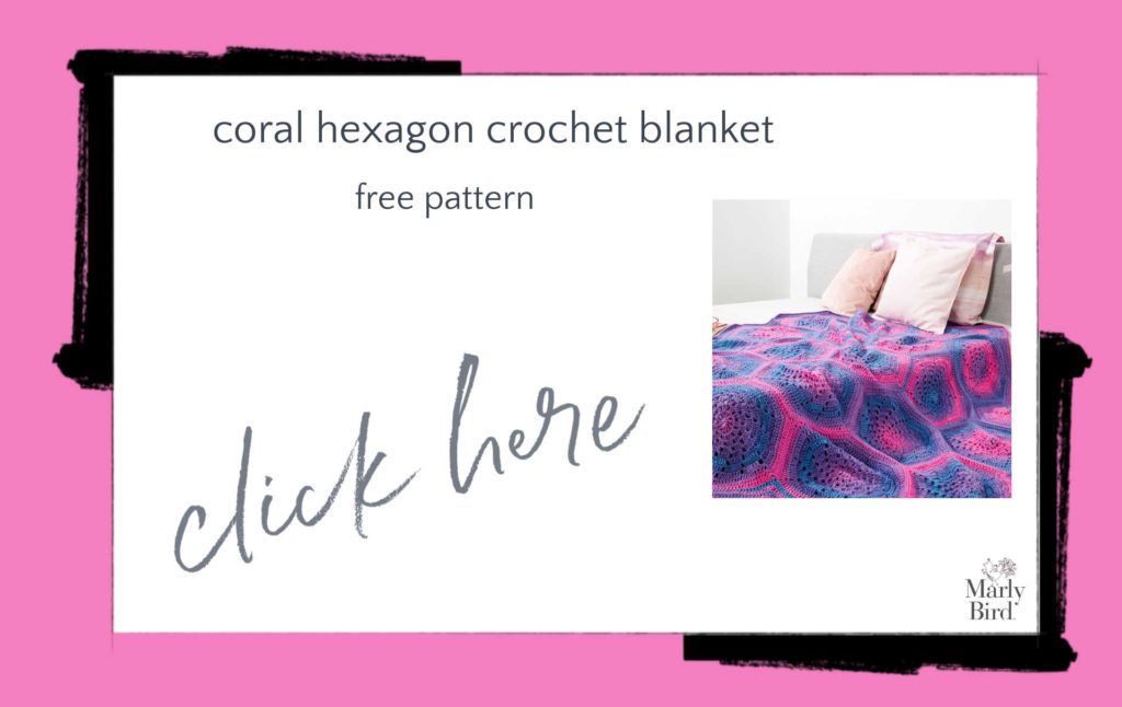 Coral Hexagon Crochet Blanket Free Crochet Pattern