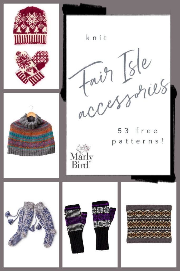 53 Free Knit Fair Isle Accessory Patterns