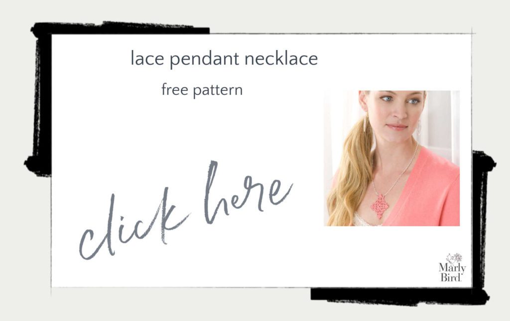 Lace Pendant Necklace Free Crochet Pattern