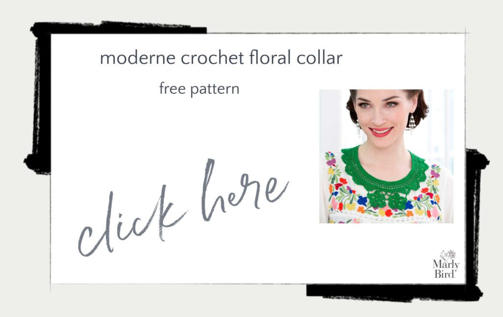 Moderne Crochet Floral Collar Free Pattern