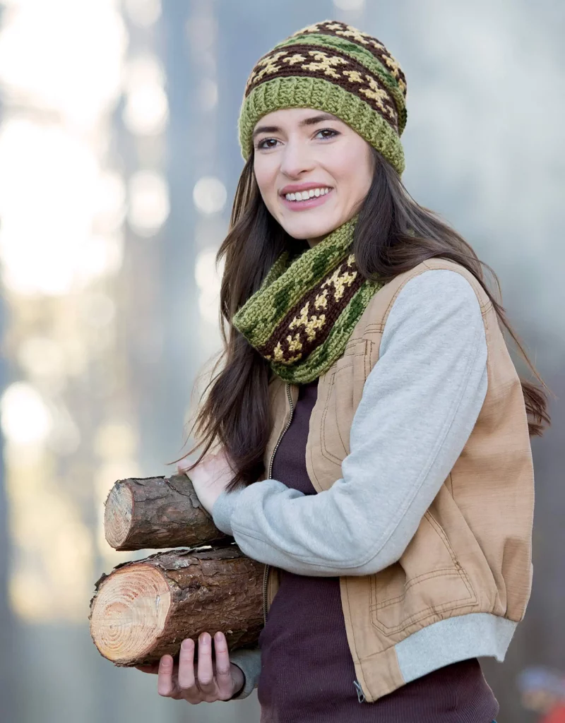matching crochet fair isle hat and scarf patterns