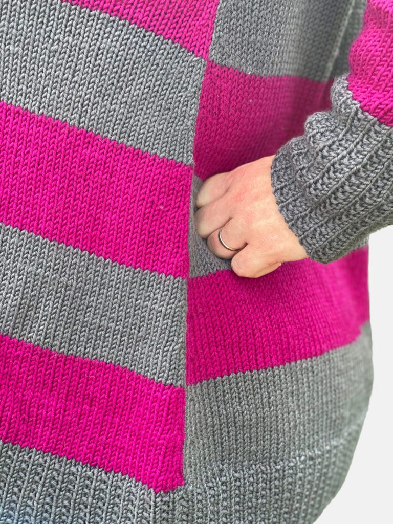 stockinette knit sweater