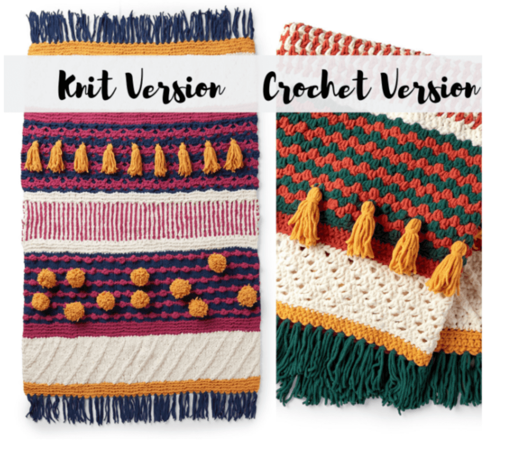 Festive Textures Knit and Crochet Blanket Patterns - Marly Bird