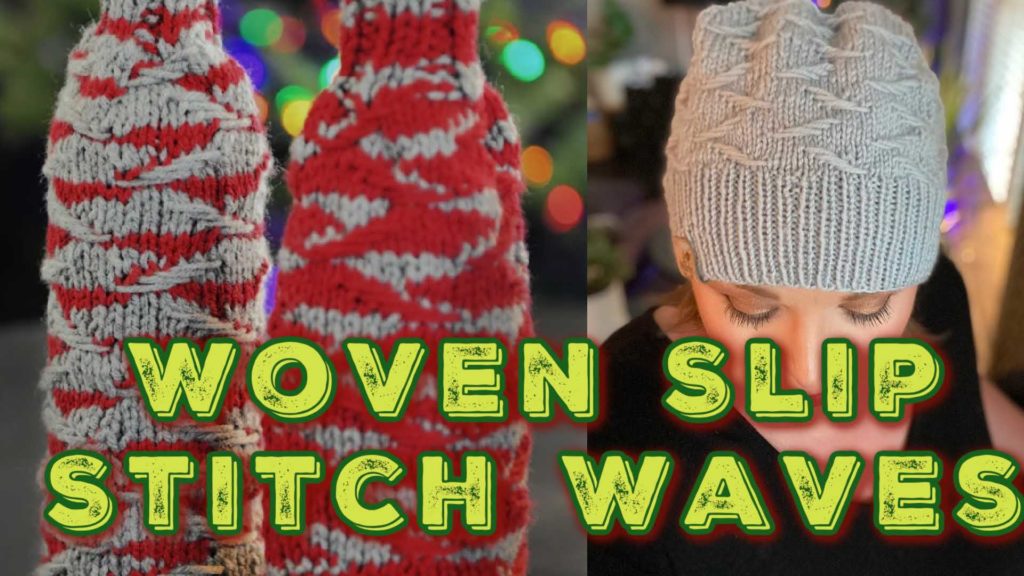 woven slip stitch knit waves