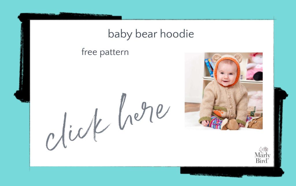 Baby Bear Hoodie Free Knitting Pattern