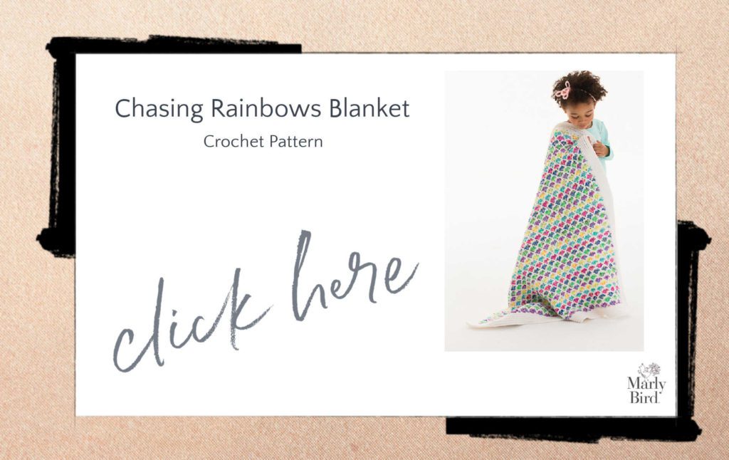 colorful crochet baby blanket pattern - Chasing Rainbows - Marly Bird