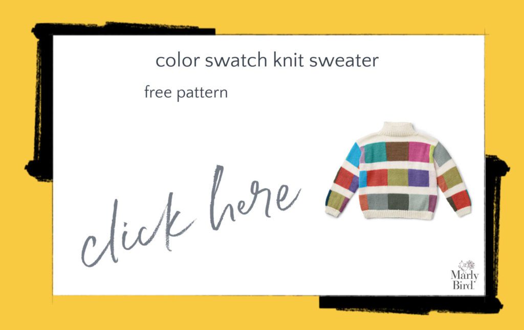 Color Swatch Knit Sweater Free Knitting Pattern