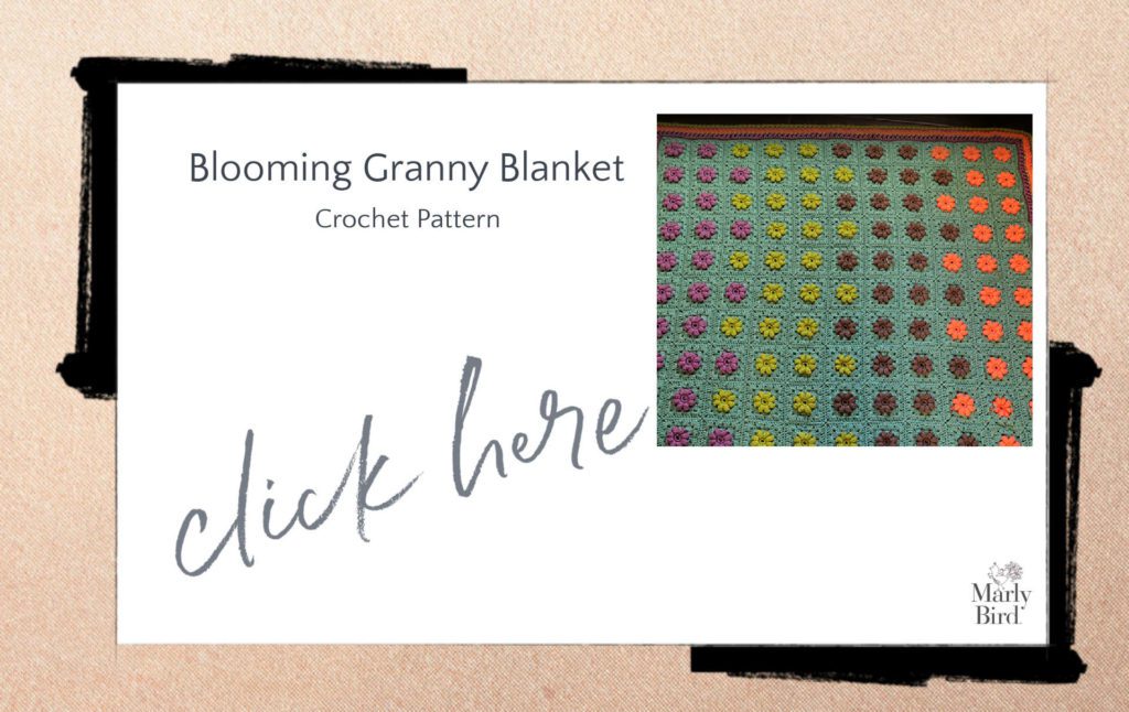 colorful crochet granny square blanket pattern - Blooming Granny - Marly Bird