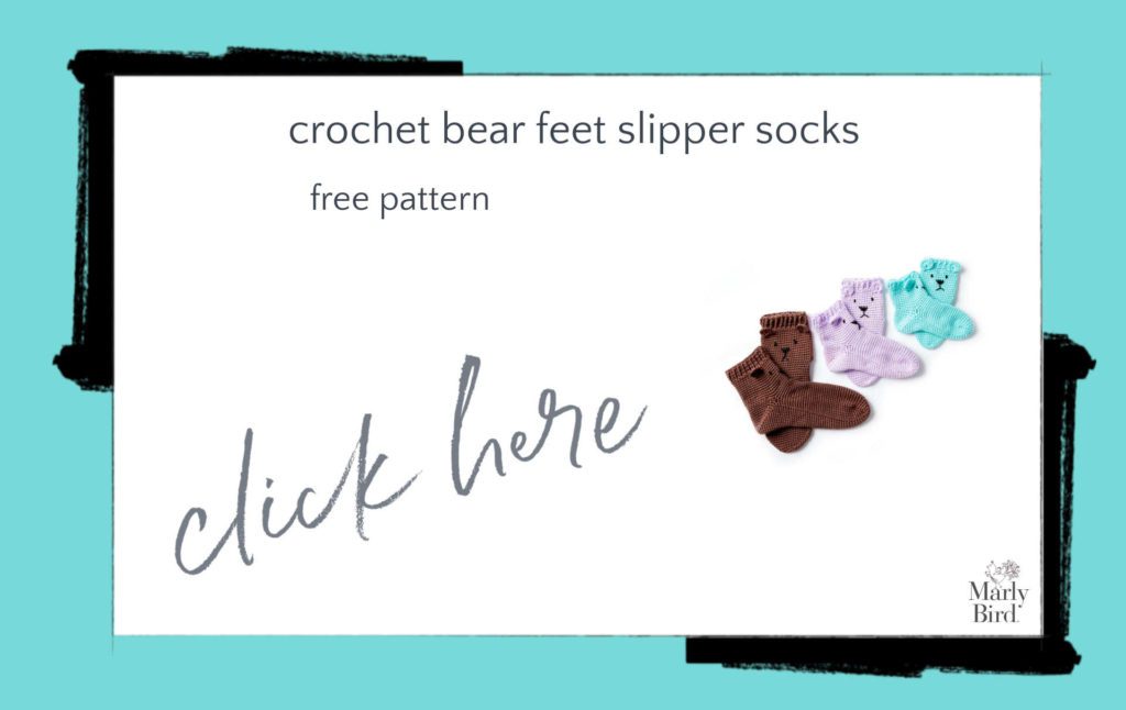Crochet Bear Feet Slipper Socks Free Crochet Pattern