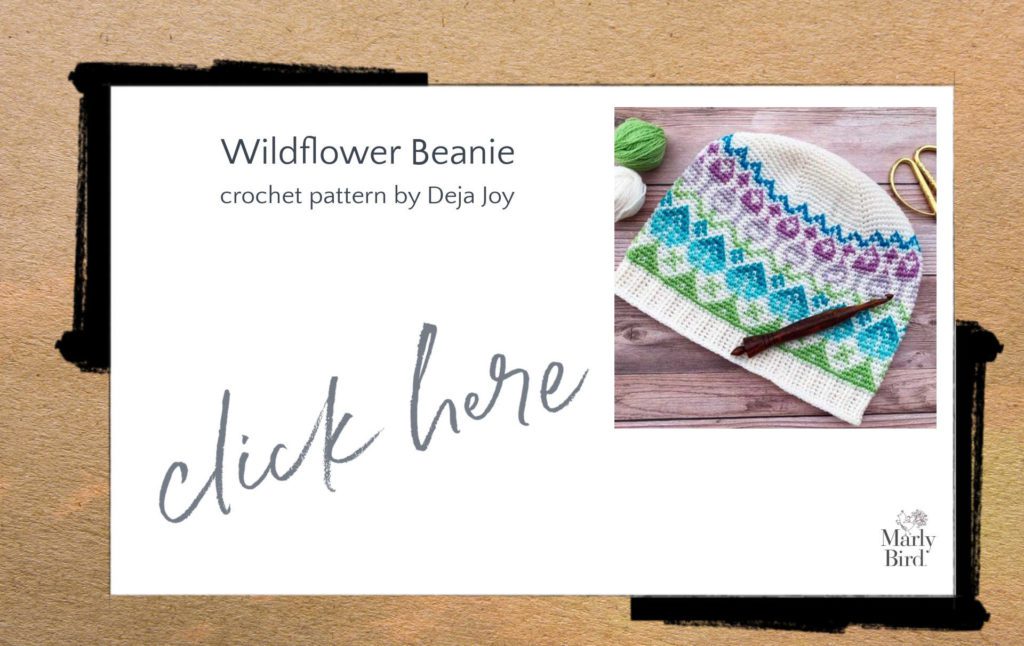 crochet wildflower beanie by deja joy