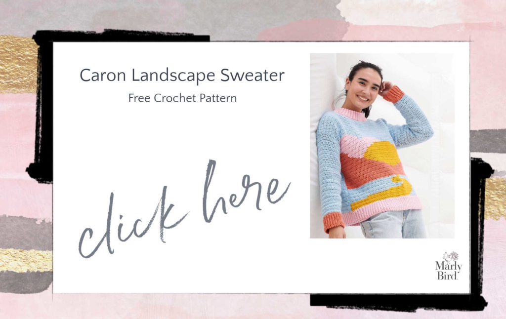 tapestry crochet landscape sweater free pattern - Marly Bird