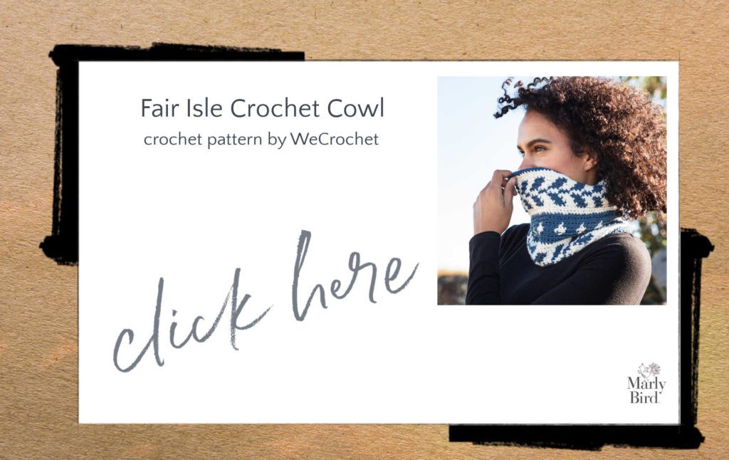 fair isle crochet cowl pattern