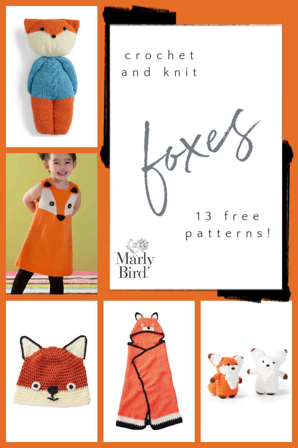 13 Knit and Crochet Fox Patterns | Marly Bird
