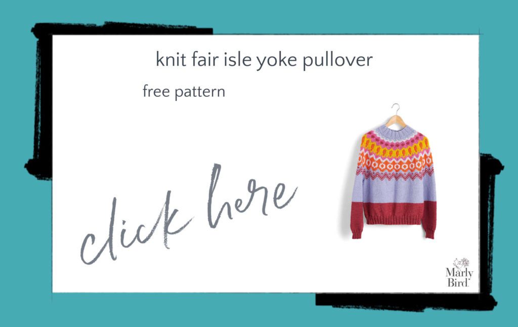 Knit Fair Isle Yoke Pullover