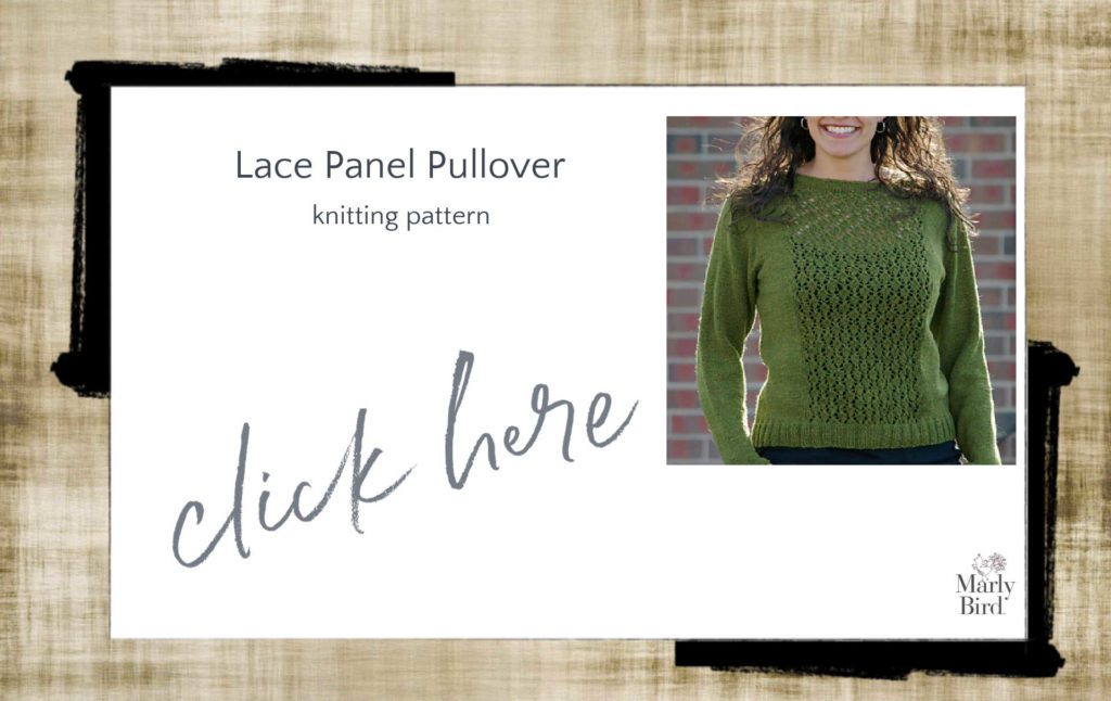 lace panel knit pullover pattern