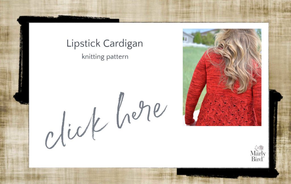 lipstick knit cardigan pattern