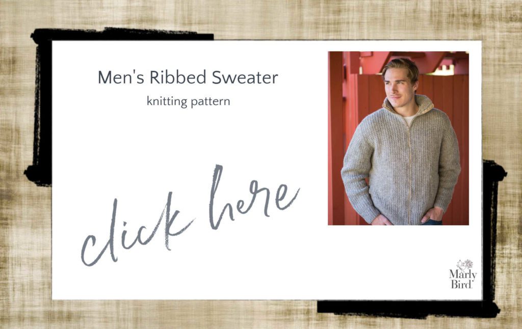 men's ribbed knit cardigan pattern with zipper