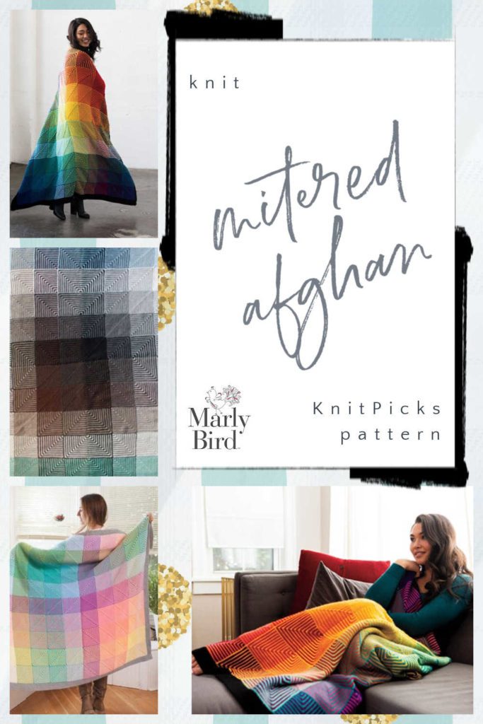 mitered knit blanket pattern - Marly Bird