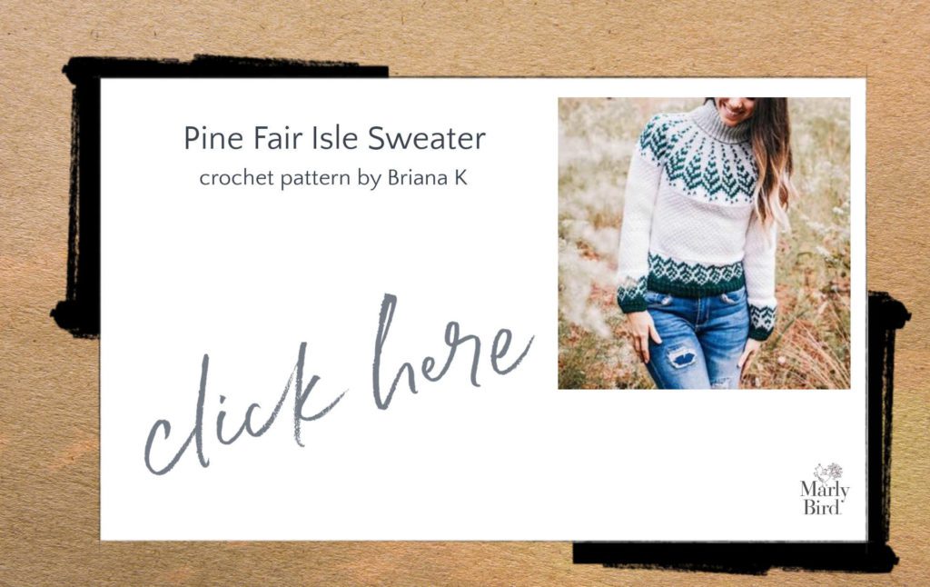 crochet sweater colorwork pattern by briana k