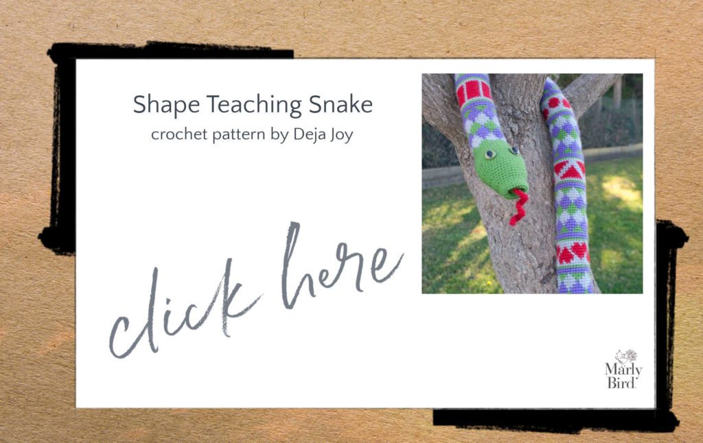 shape teaching crochet snake pattern by deja joy
