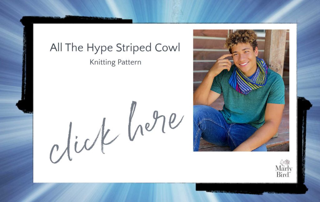 All The Hype striped knit cowl pattern - Marly Bird
