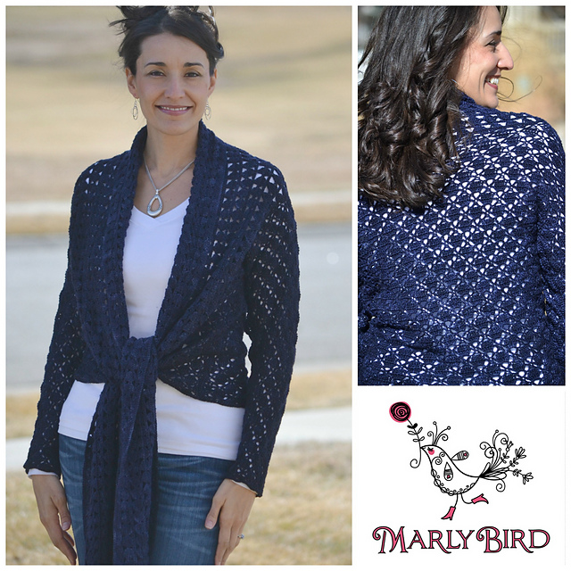 Midnight in Paris Cardigan - Fall Crochet Sweaters Patterns - Marly Bird