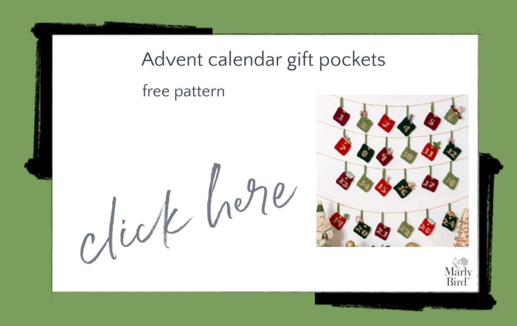Advent Calendar Gift Pockets Free Knitting Pattern - knit and crochet advent calendars