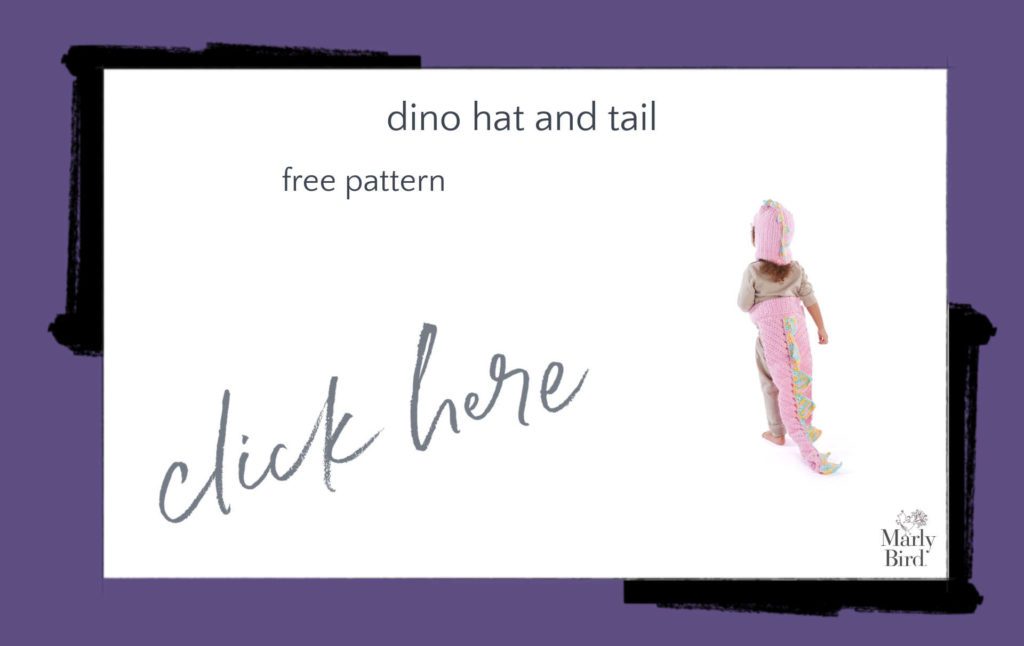 Dino Hat and Tail Free Crochet Pattern - Free Knit and Crochet Costumes - Marly Bird