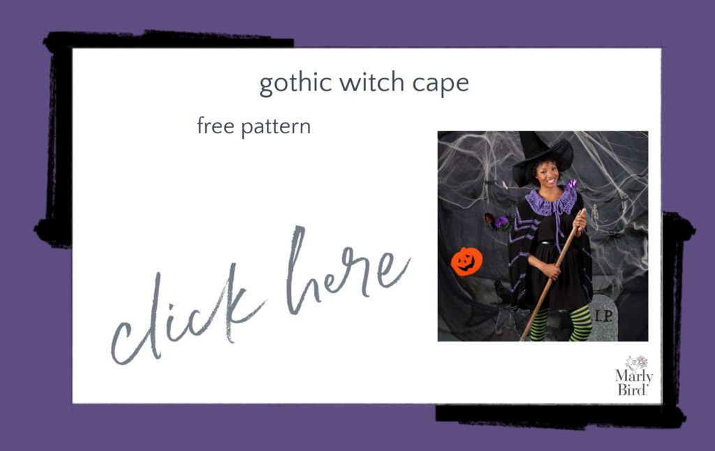 Gothic Witch Cape Free Crochet Pattern - Free Knit and Crochet Costumes - Marly Bird