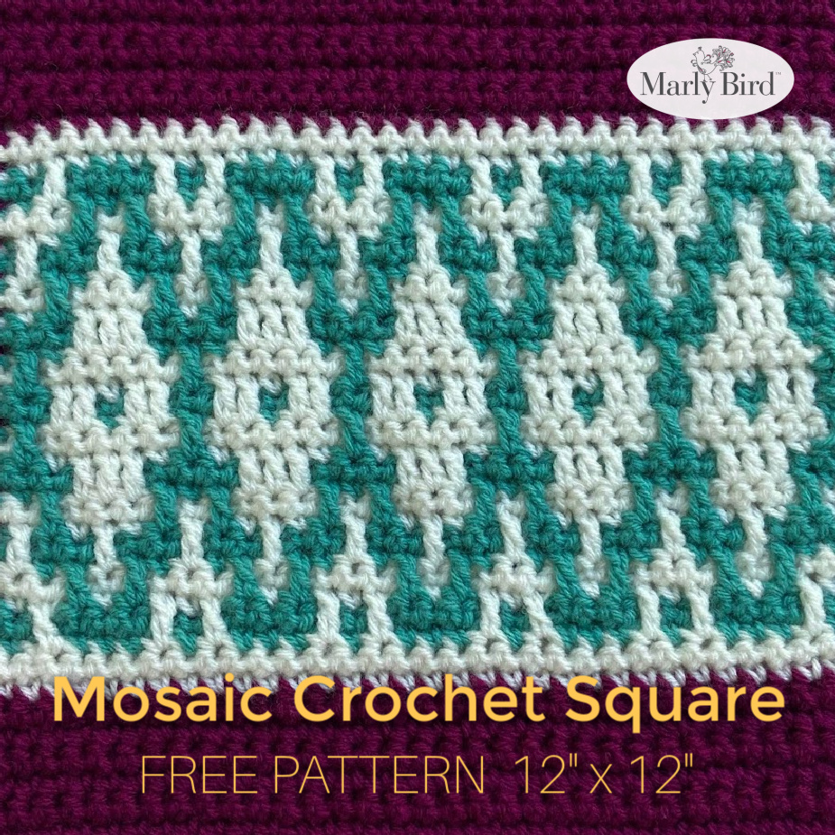 Crochet mosaic block - Moogly CAL 2022 - Marly Bird