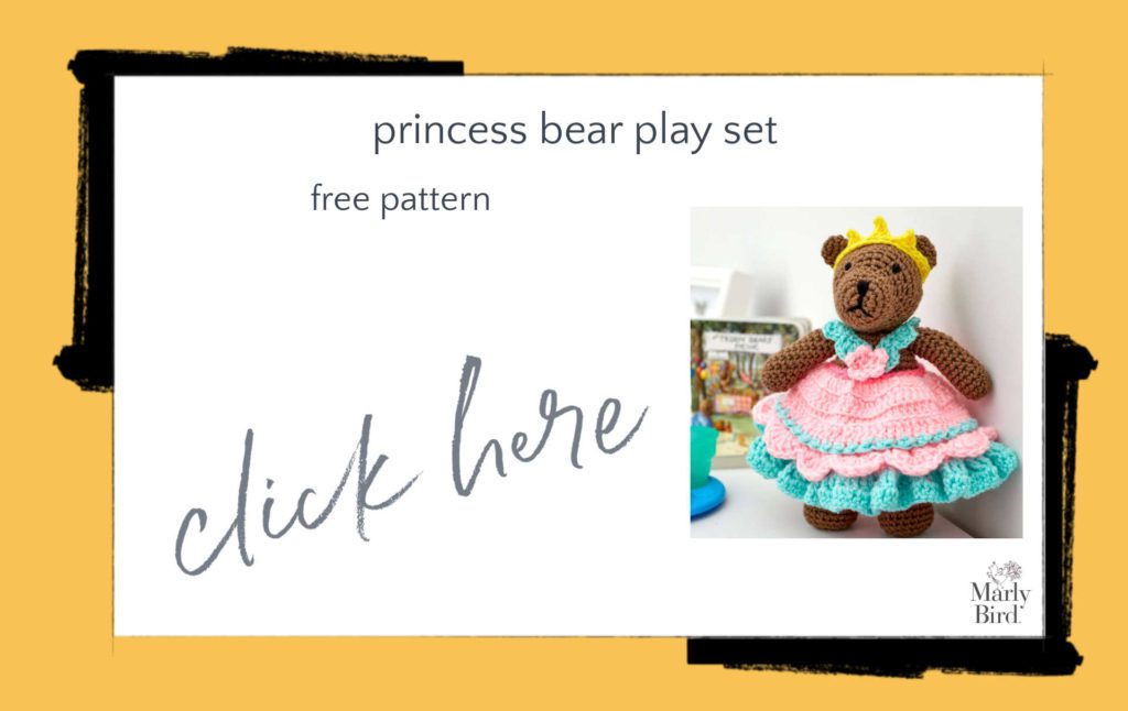 Princess Bear Play Set Free Crochet Pattern
