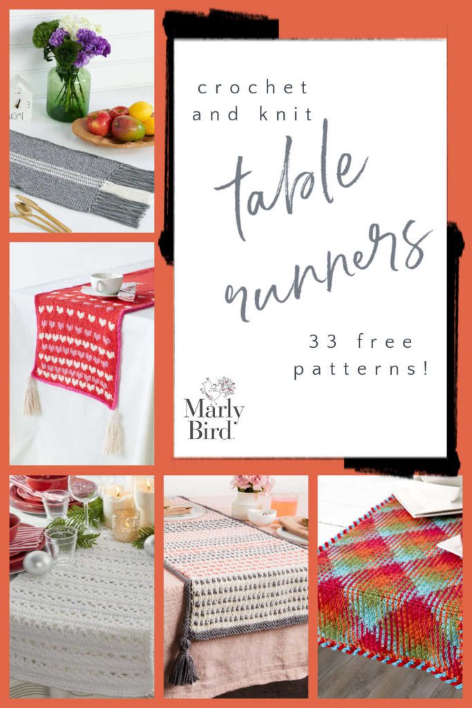 Knit and crochet table runner patterns