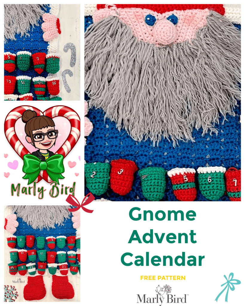 Crochet Gnome Advent Calendar Free Pattern Marly Bird