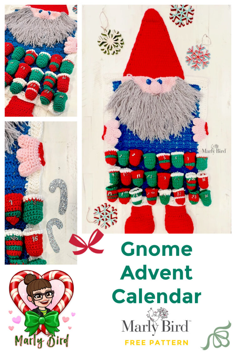Crochet gnome advent calendar - Marly Bird