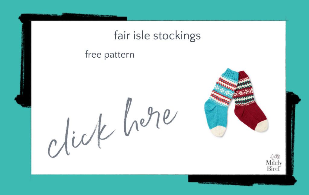 Fair Isle Stockings Free Knitting Pattern