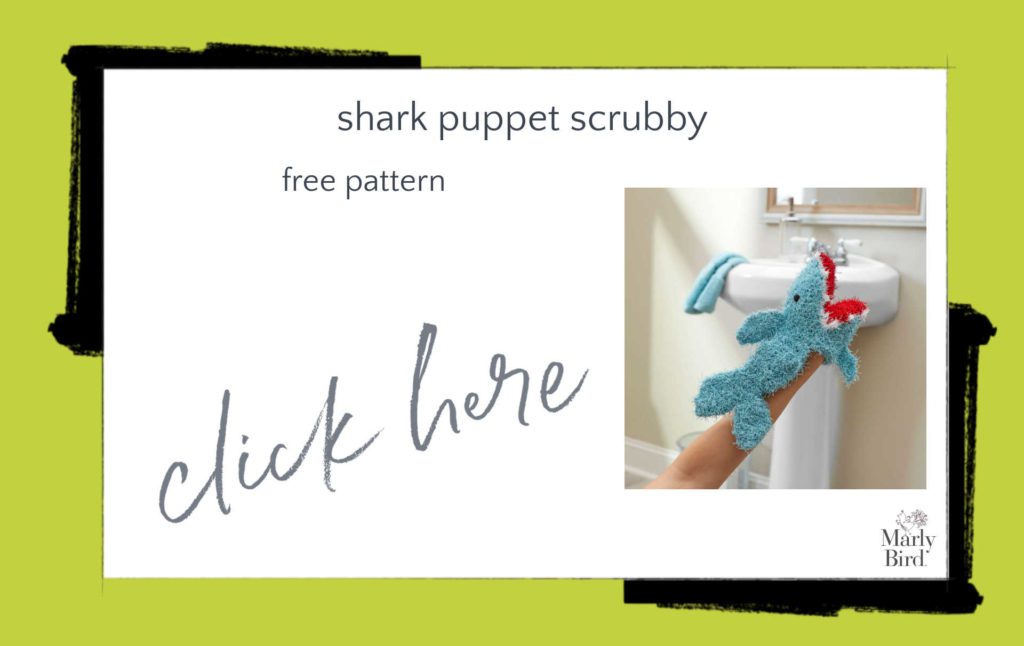 Shark Puppet Scrubby Free Crochet Pattern