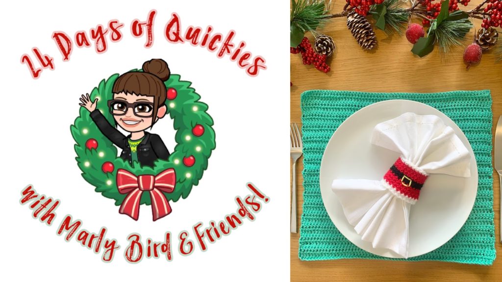 Crochet santa napkin holder - crochet and knit gifts - Marly Bird