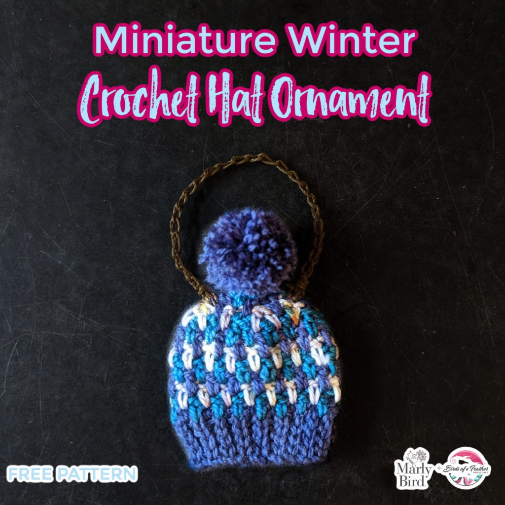 Miniature Winter Crochet Hat Ornament or Gift Card Holder by Marly Bird and Robyn Chachula