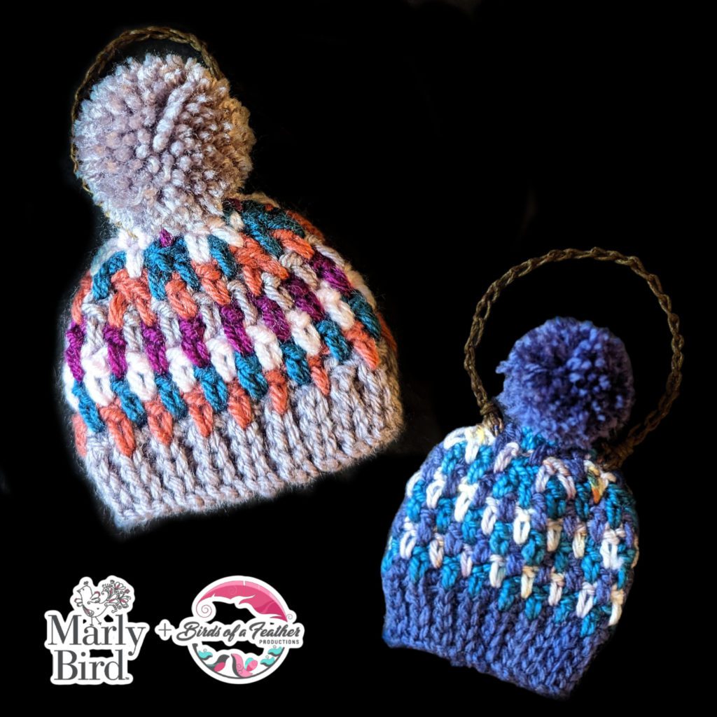 Miniature Winter Crochet Hat Ornament or Gift Card Holder by Marly Bird and Robyn Chachula