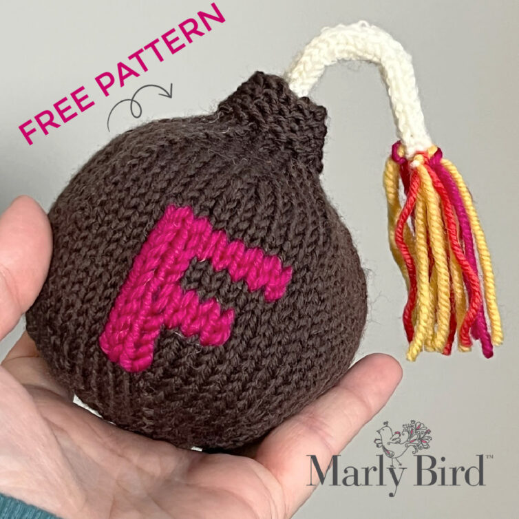 Stuffed knit F-bomb - Marly Bird
