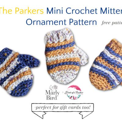 Mini Crochet Mitten Ornament || Free Pattern