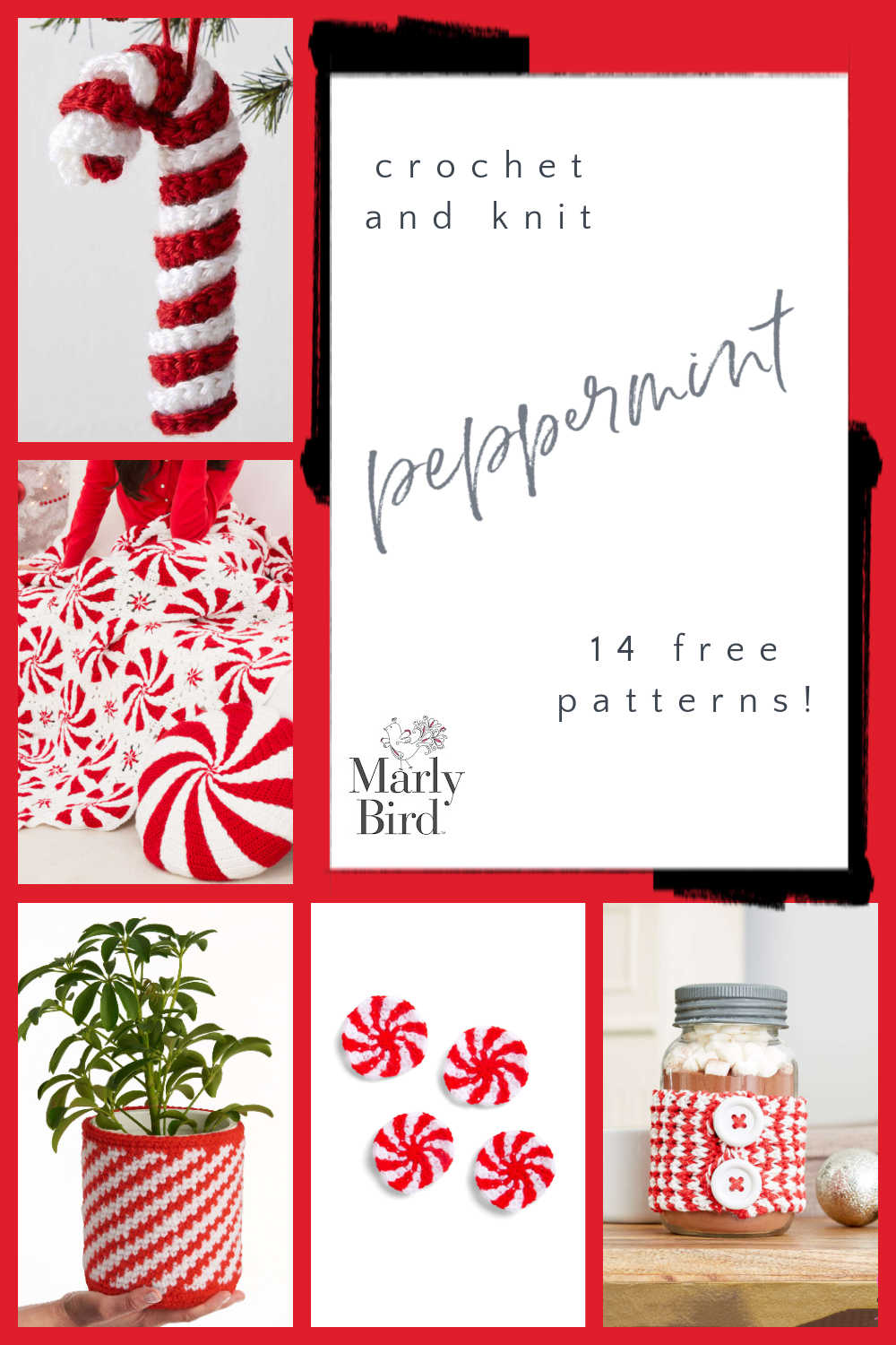 14 Free Peppermint Crochet and Knit Patterns