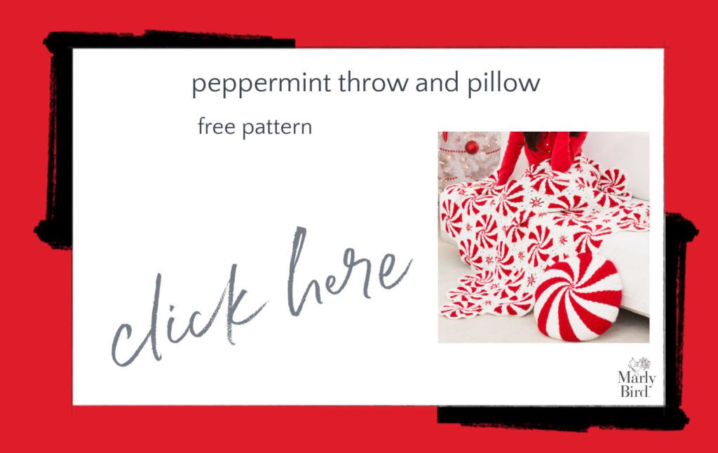 Peppermint throw and pillow - free pattern - Marly Bird