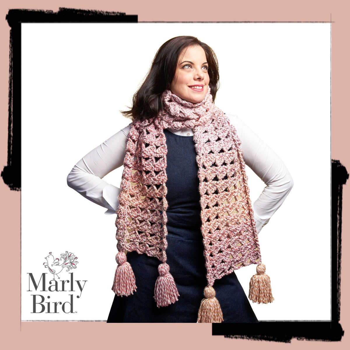 Shell Super Scarf Free Pattern - free video tutorial by Marly Bird